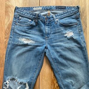 AG Adriando Goldschmied Distressed Blue Jeans 27